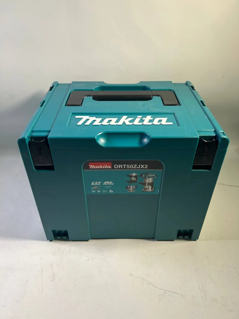 Makita DRT 50 ZJX2 Akku Multifunktionsfräse 18 V Brushless + Fräsmodule + Makpac - ohne Akku, ohne Ladegerät - Gebraucht