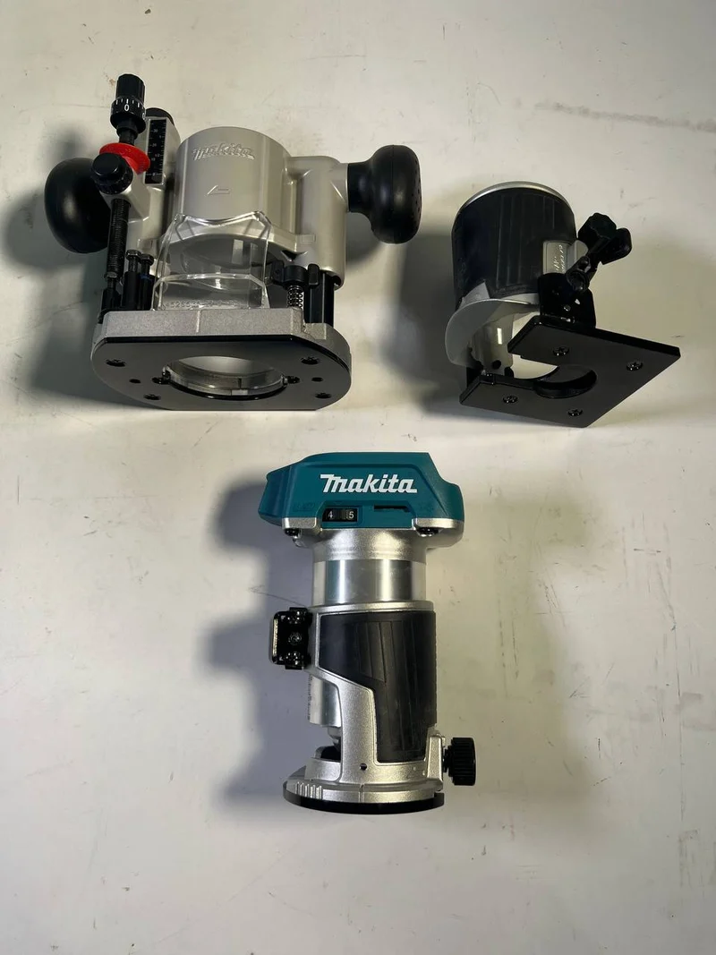 Makita DRT 50 ZJX2 Akku Multifunktionsfräse 18 V Brushless + Fräsmodule + Makpac - ohne Akku, ohne Ladegerät - Gebraucht