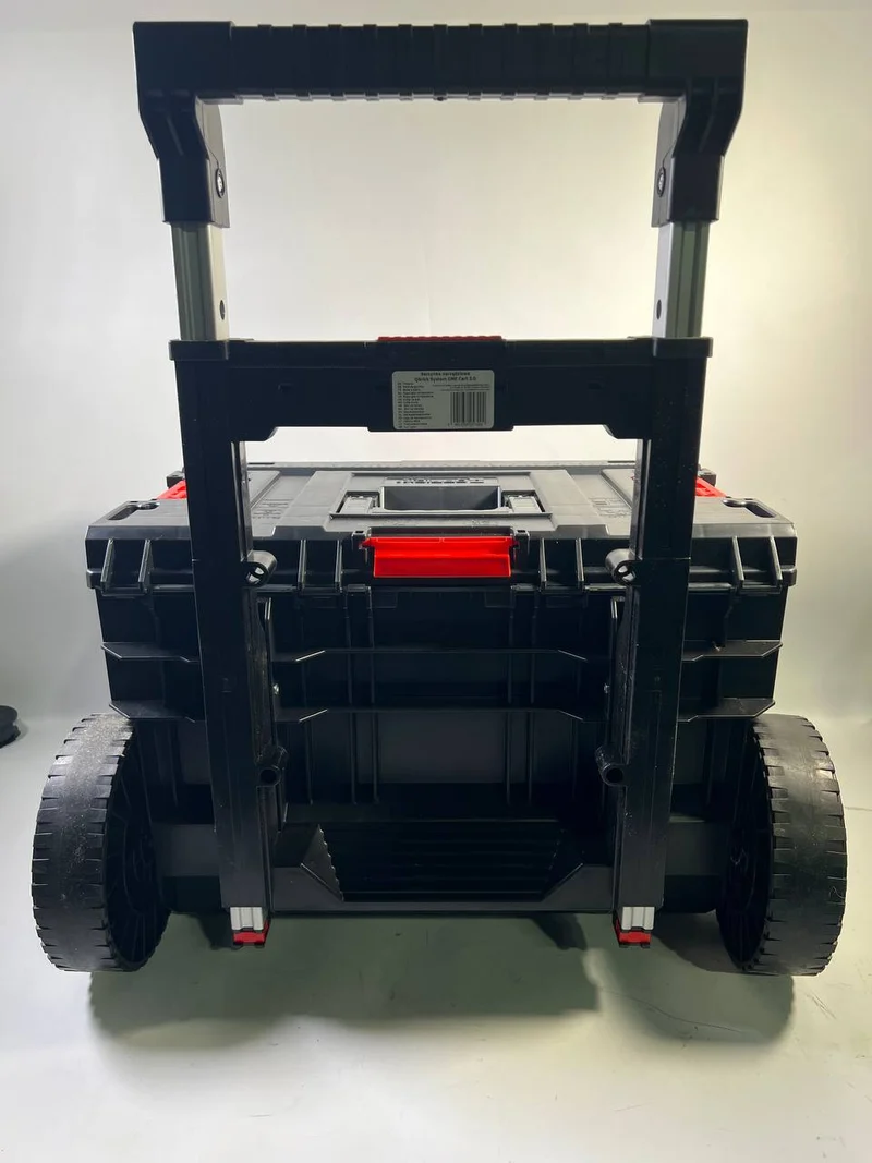 Qbrick System ONE Cart 2.0 Trolley 641 x 485 x 660 mm 52 l IP66 100 kg belastbar stapelbar mit Doppelteleskopgriff aus Aluminium - Beschädigt