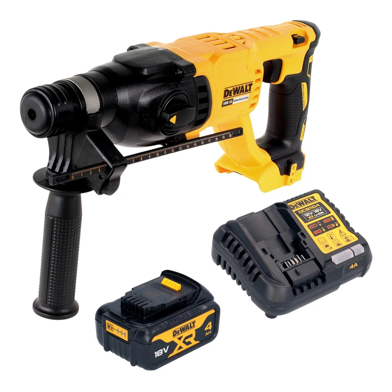 DeWalt DCH 133 M1 Akku Kombihammer 18 V 2,6 J SDS plus Brushless + 1x Akku 4,0 Ah + Ladegerät