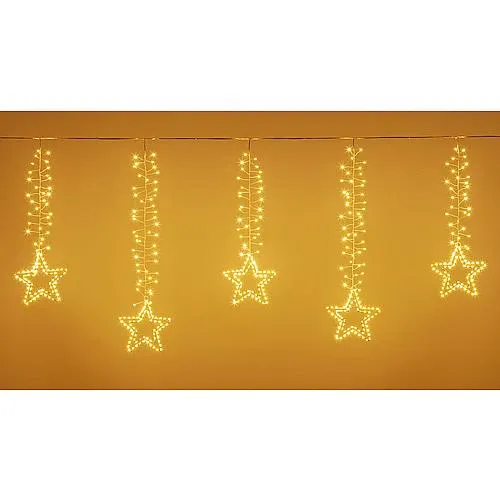 Lotti LED Eisregen-Lichtervorhang mit Sternen 950 ww LED 63716