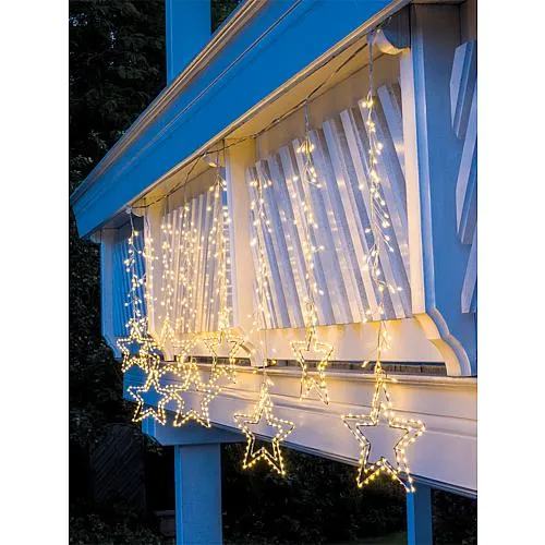 Lotti LED Eisregen-Lichtervorhang mit Sternen 950 ww LED 63716