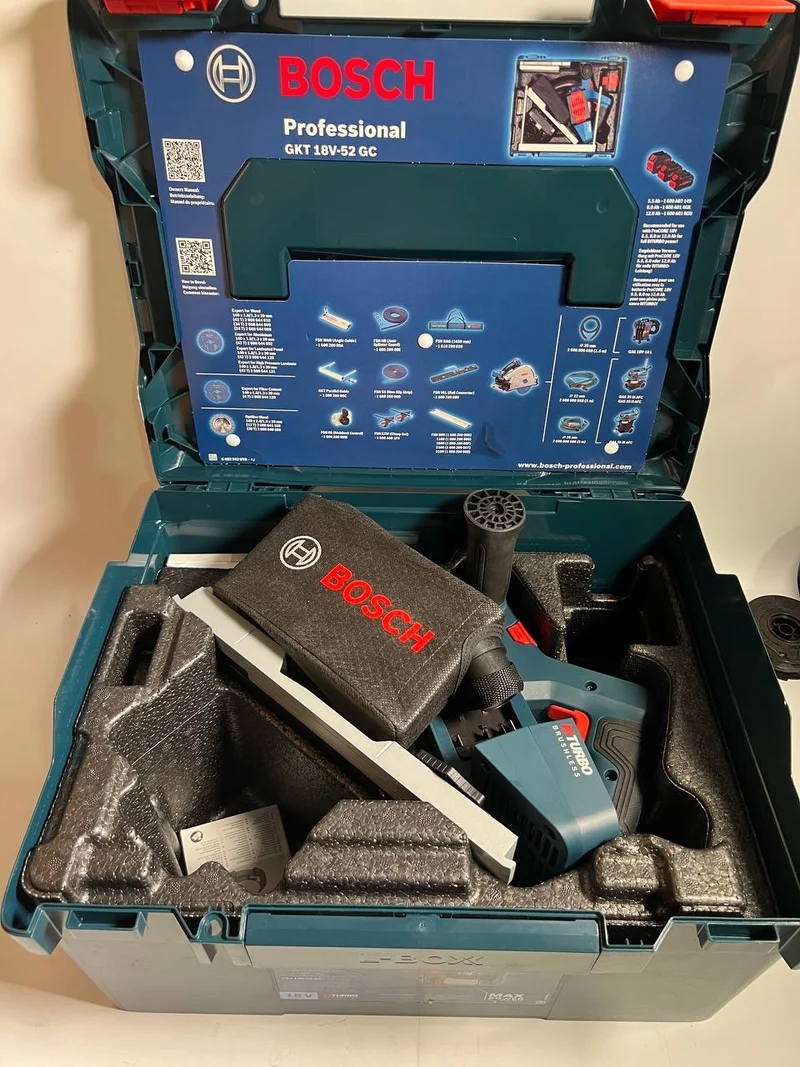 Bosch GKT 18V-52 GC Professional Akku Tauchsäge 18 V 140 mm BITURBO Brushless ( 06016B4000 ) + Connectivity Modul + L-Boxx - ohne Akku, ohne Ladegerät - Reparaturgerät