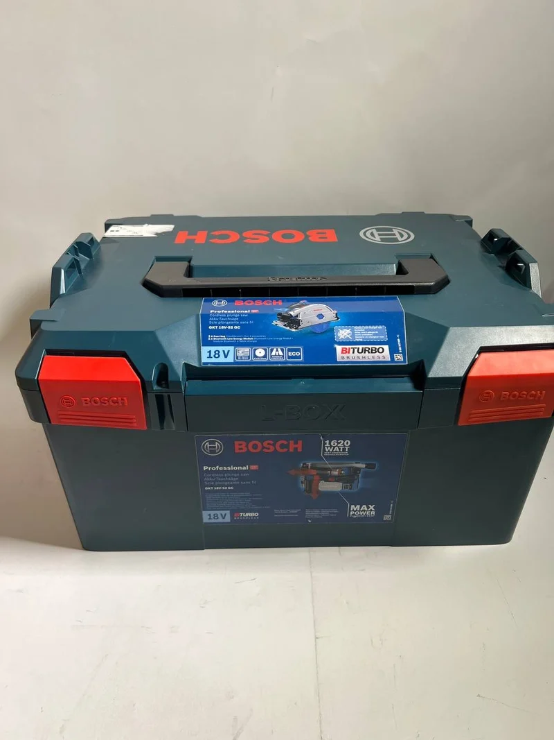 Bosch GKT 18V-52 GC Professional Akku Tauchsäge 18 V 140 mm BITURBO Brushless ( 06016B4000 ) + Connectivity Modul + L-Boxx - ohne Akku, ohne Ladegerät - Reparaturgerät