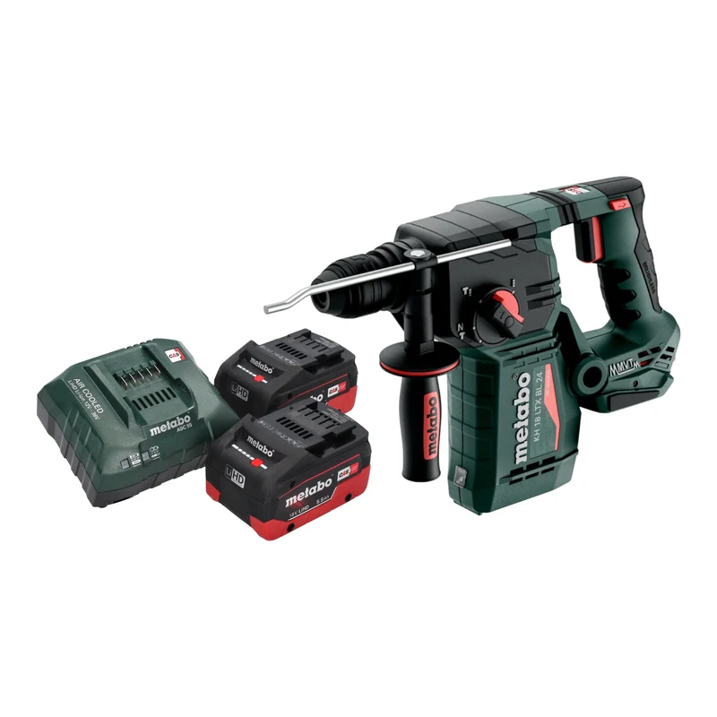 Metabo KH 18 LTX BL 24 Akku Bohrhammer 18 V 2,2 J SDS Plus Brushless + 2x LiHD Akku 5,5 Ah + Ladegerät