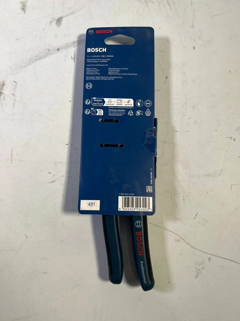 Bosch Sanitär Wasserpumpenzange 250 mm Professional ( 1600A02W3N ) aus Chrom Vanadium Stahl - Leicht Gebraucht