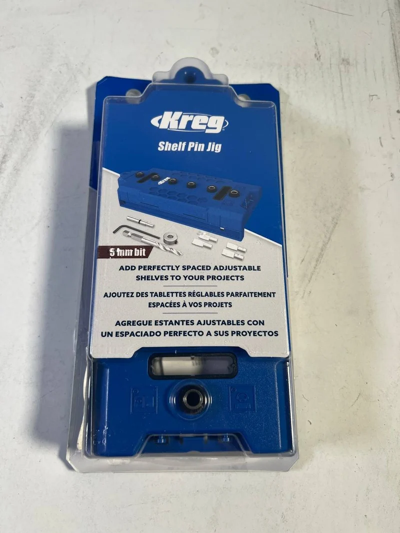 Kreg LR32 Lochreihen Bohrschablone 32 mm blau + 5 mm Bohrer ( KMA3232-INT ) - OVP Beschädigt