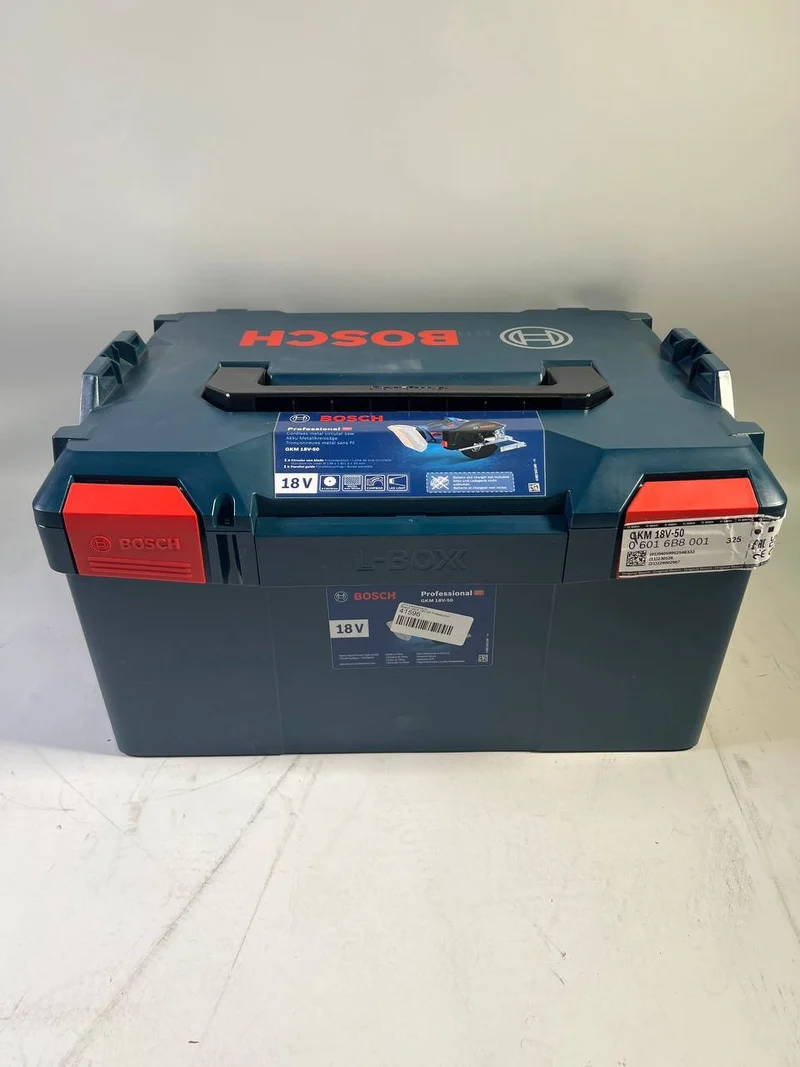 Bosch GKM 18V-50 Professional Akku Metall Handkreissäge 18 V 136 mm ( 06016B8001 ) Brushless + L-Boxx - ohne Akku, ohne Ladegerät - Leicht Gebraucht