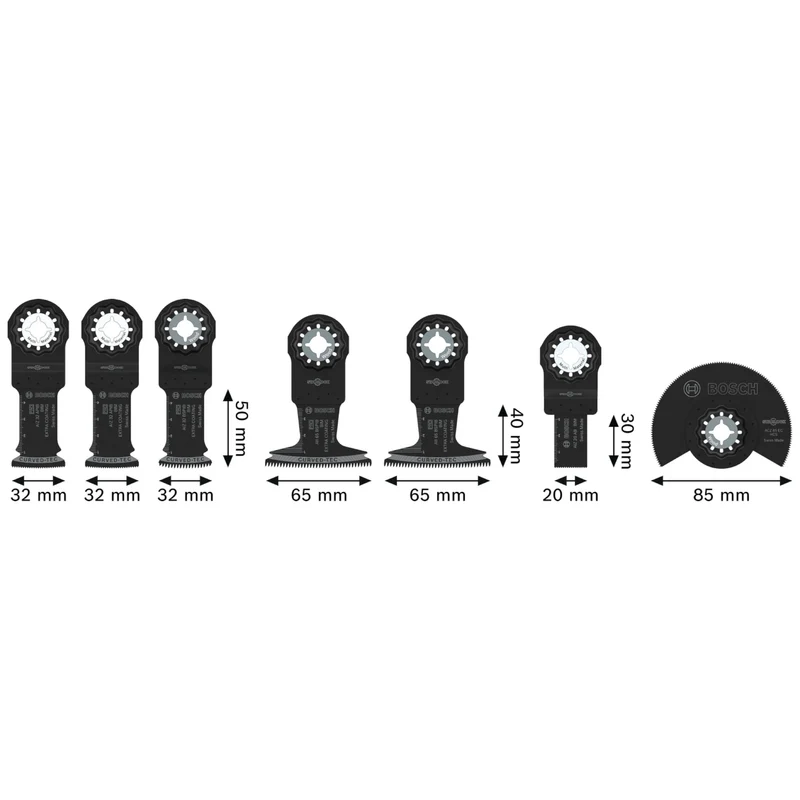 Bosch Professional Multifunktionswerkzeug Zubehör Holz Set 7-tlg. ( 2608669097 ) Starlock + Koffer