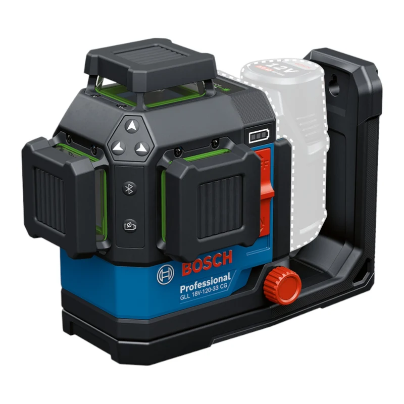 Bosch GLL 18V-120-33 CG Professional Kreuzlinienlaser grün 35 m ( 0601065101 ) selbstnivellierend + L-BOXX