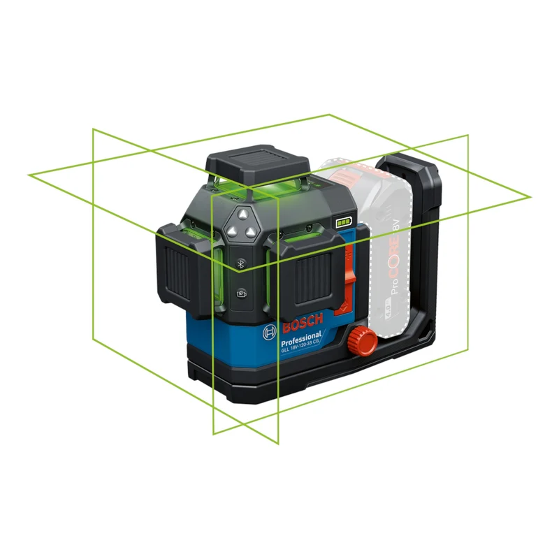Bosch GLL 18V-120-33 CG Professional Kreuzlinienlaser grün 35 m ( 0601065101 ) selbstnivellierend + L-BOXX