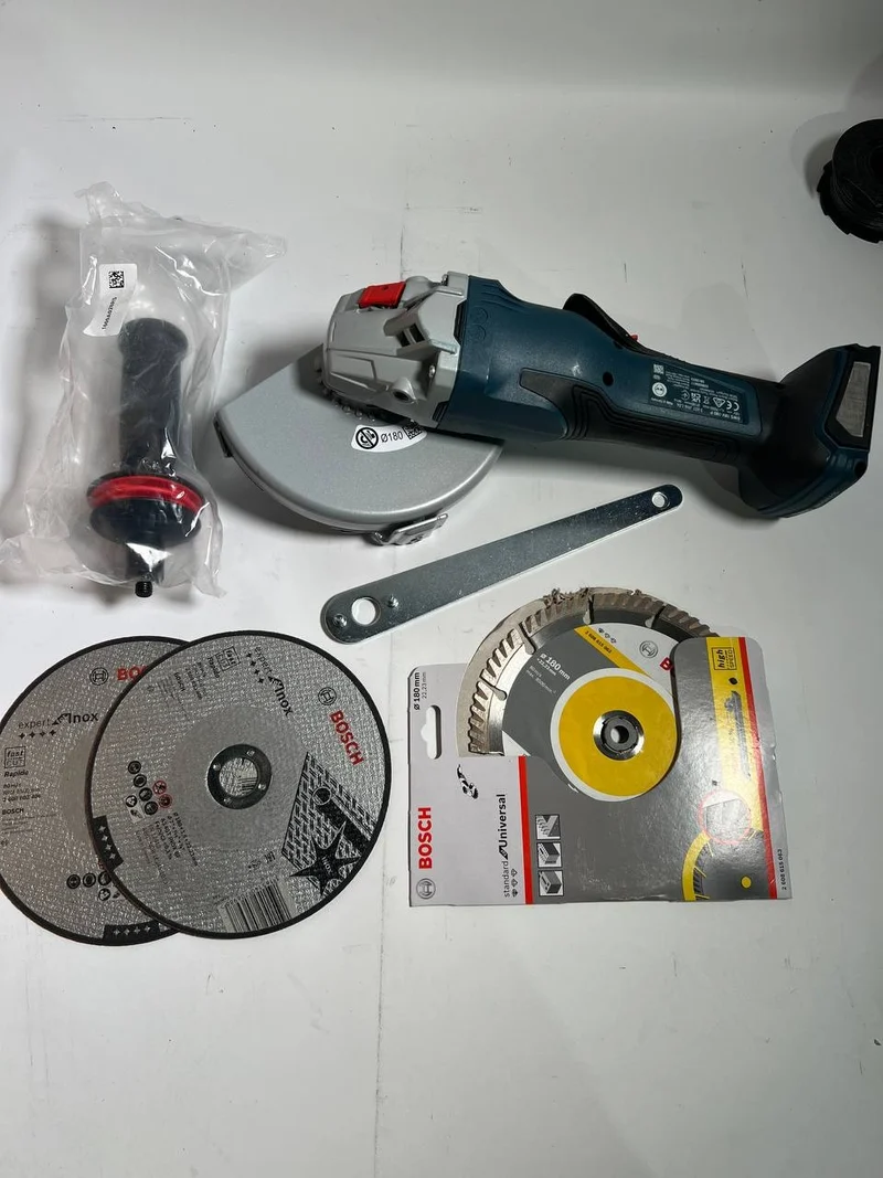 Bosch GWS 18V-180 P Professional Akku Winkelschleifer 18 V 180 mm ( 06019H6L02 ) Brushless + L-Boxx - ohne Akku, ohne Ladegerät - Stark Gebraucht