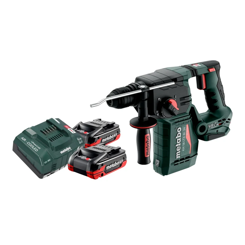 Metabo KH 18 LTX BL 24 Akku Bohrhammer 18 V 2,2 J SDS Plus Brushless + 2x LiHDX Akku 4,0 Ah + Ladegerät