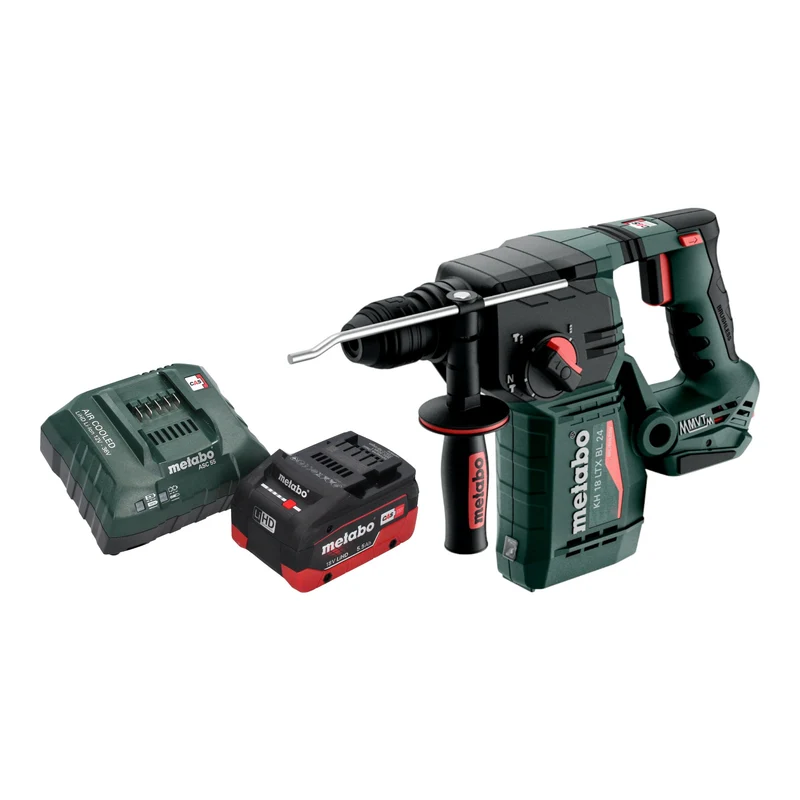Metabo KH 18 LTX BL 24 Akku Bohrhammer 18 V 2,2 J SDS Plus Brushless + 1x LiHD Akku 5,5 Ah + Ladegerät