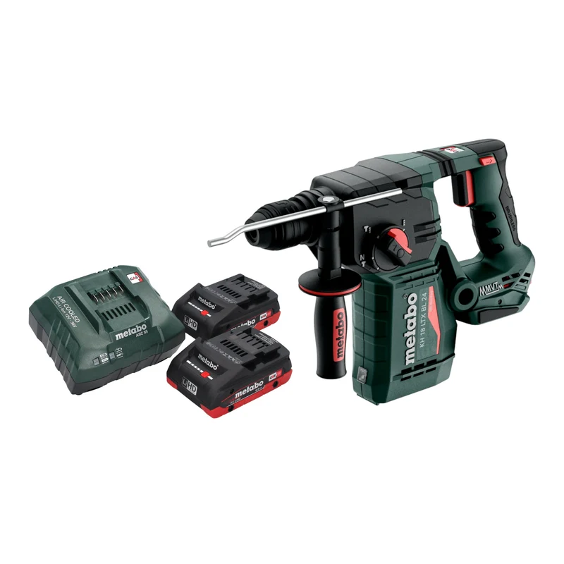 Metabo KH 18 LTX BL 24 Akku Bohrhammer 18 V 2,2 J SDS Plus Brushless + 2x LiHD Akku 4,0 Ah + Ladegerät