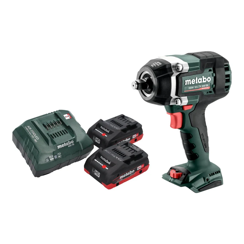 Metabo SSW 18 LTX 800 BL Akku Schlagschrauber 18 V 800 Nm 1/2" Brushless + 2x LiHD Akku 4,0 Ah + Ladegerät