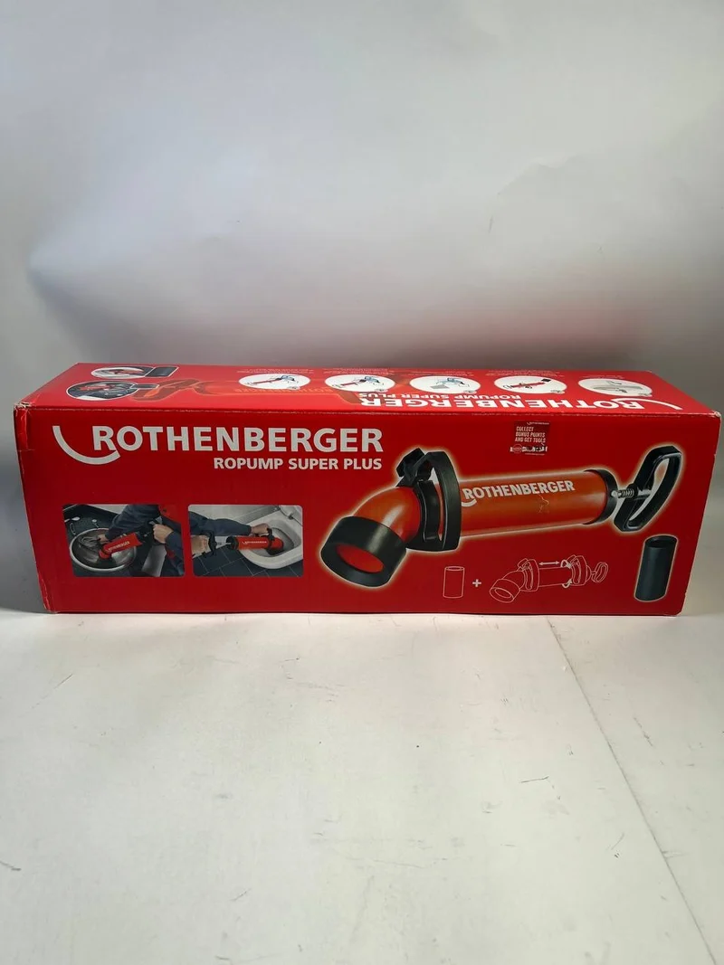 Rothenberger ROPUMP Super Plus + Adapter k+l ( 072070X ) Saugdruck Rohrreiniger Handpumpe - Leicht Gebraucht