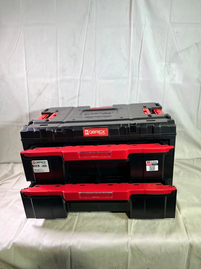 Qbrick System ONE Drawer 2 Toolbox 2.0 Werkzeugbox 587 x 380 x 340 mm 29 l mit zwei Schubladen - Beschädigt