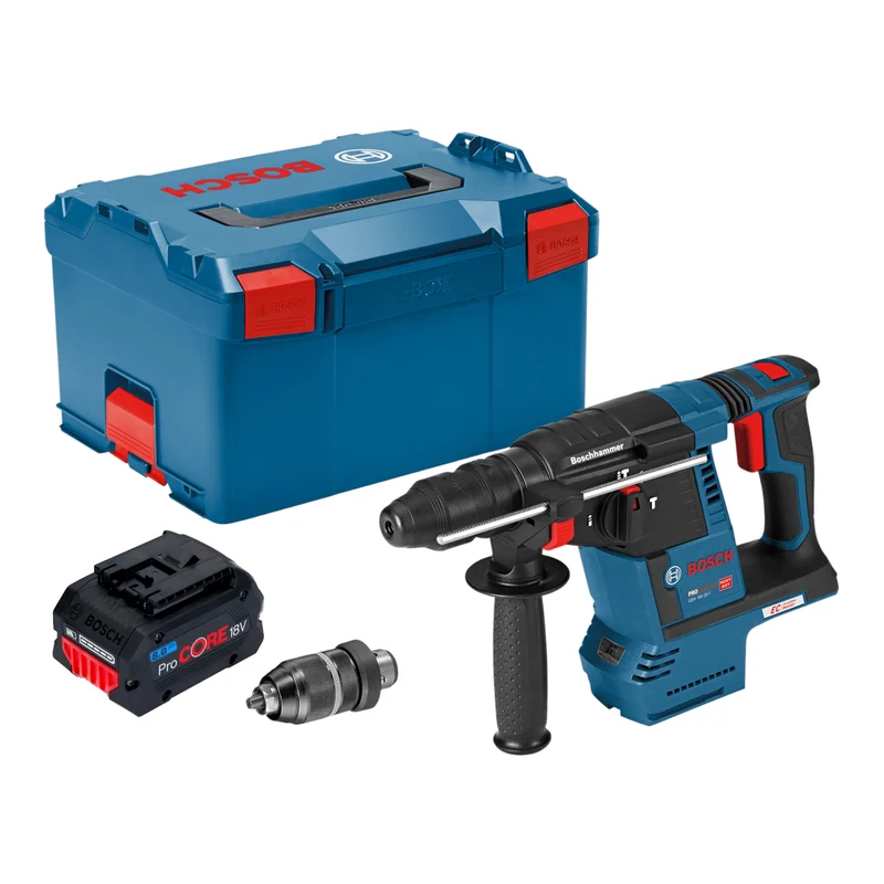 Bosch GBH 18V-26 F Professional Akku Bohrhammer 18 V 2,6 J SDS plus Brushless + 1x ProCORE Akku 8,0 Ah + L-Boxx - ohne Ladegerät