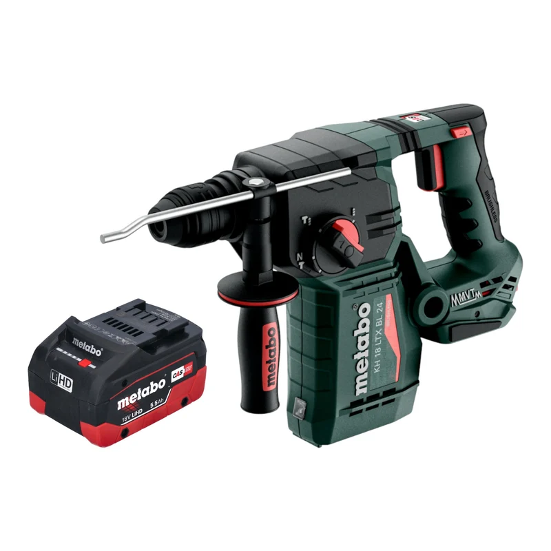 Metabo KH 18 LTX BL 24 Akku Bohrhammer 18 V 2,2 J SDS Plus Brushless + 1x LiHD Akku 5,5 Ah - ohne Ladegerät