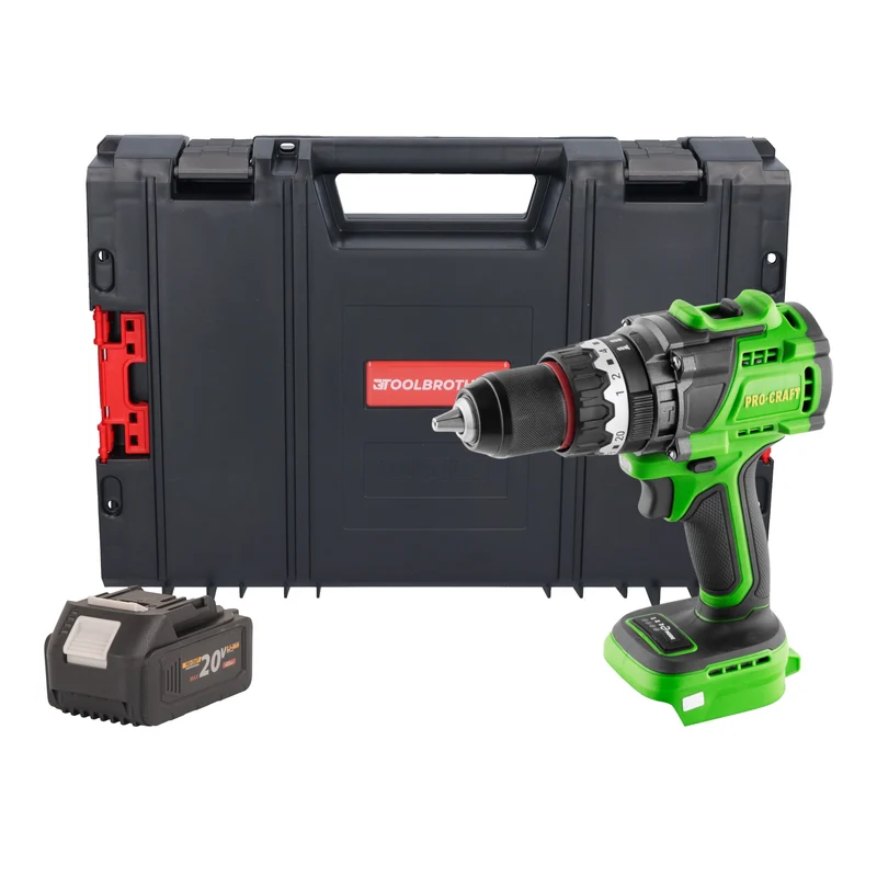 Procraft PA18ProBL-BB Akku Schlagbohrschrauber 20 V 180 Nm Brushless + 1x Akku 4,0 Ah + RHINO Toolcase - ohne Ladegerät