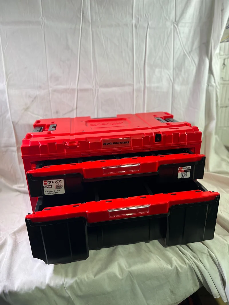 Qbrick System ONE Drawer 2 Plus Toolbox 2.0 Red Ultra HD modularer Werkzeugkasten 587 x 380 x 340 mm 9 l 20 l - Beschädigt
