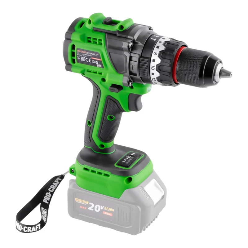 Procraft PA18ProBL-BB Akku Schlagbohrschrauber 20 V 180 Nm Brushless + 2x Akku 4,0 Ah + Ladegerät + RHINO Toolcase