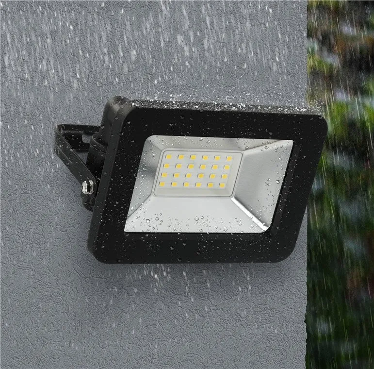 Goobay LED-Außenstrahler, 10 W - mit 850 lm, neutralweißem Licht (4000 K) und M16-Kabelverschraubung, für den Außeneinsatz geeignet (IP65)