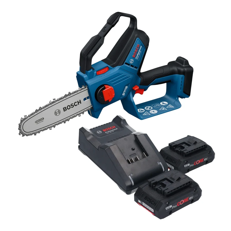 Bosch GKE 18V-20 Professional Akku Astsäge 18 V 18 cm + 2x ProCORE Akku 4,0 Ah + Ladegerät