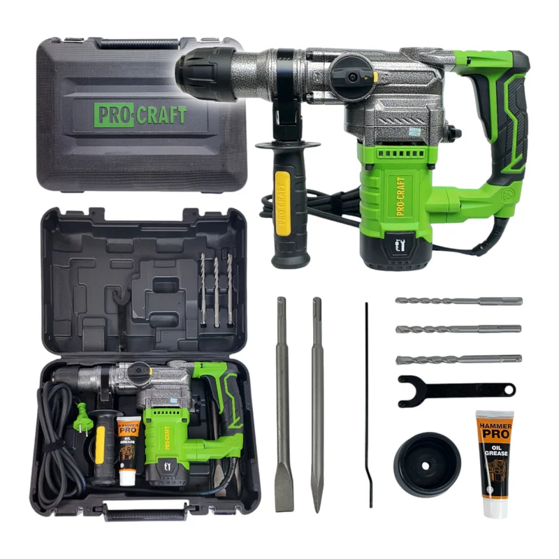 Procraft BH1300 Kombihammer 1050 Watt 4,5 J SDS plus + Koffer