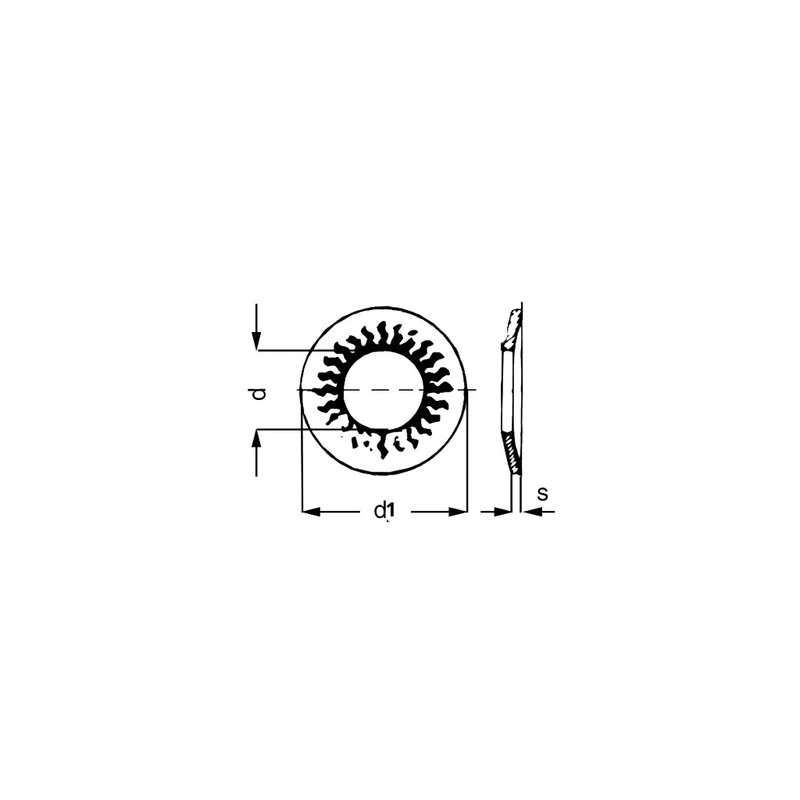 ISO88126 Sperrkantscheibe SKZ C60 zinklammellenbeschichtet