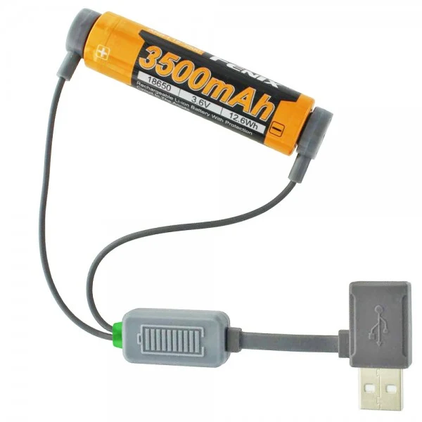 AccuCell USB Ladegerät für 3,7 Volt Li-Ion Akku CR123A, 18650 14350, 14430 mit Lade- und Entladefunktion, mit Magnetkontakten, Ladestrom max. 1A