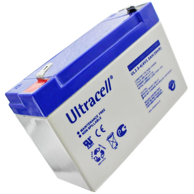 Ultracell UL3.5-4 4 Volt Akku 3500mAh, passend für Sonnenschein A504/3.5S, 4,8mm Kontakte