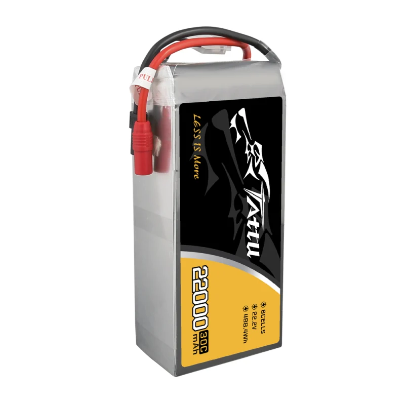 Tattu 22000 mAh 22,2 V 30 C 6S1P Lipo-Akku mit AS150+XT150-Stecker
