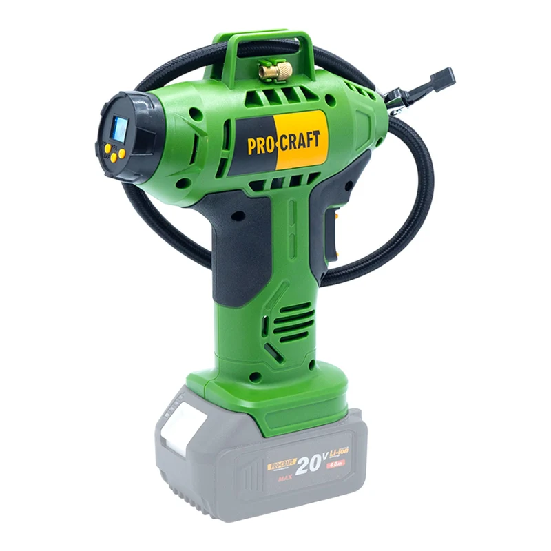 Procraft LK20 Akku Kompressor 20 V 11 bar + 1x Akku 2,0 Ah + RHINO Toolcase - ohne Ladegerät