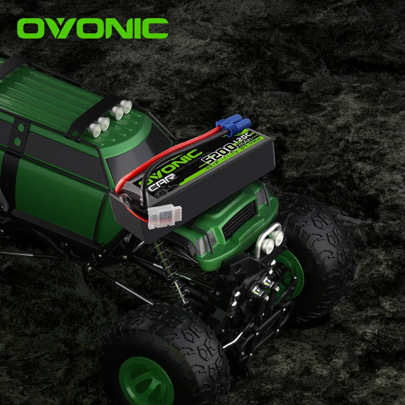 Ovonic Car 3S Lipo Akku 5200mAh 120C 11,1V RC Lipo Akku mit EC5 Stecker (2 Stück)