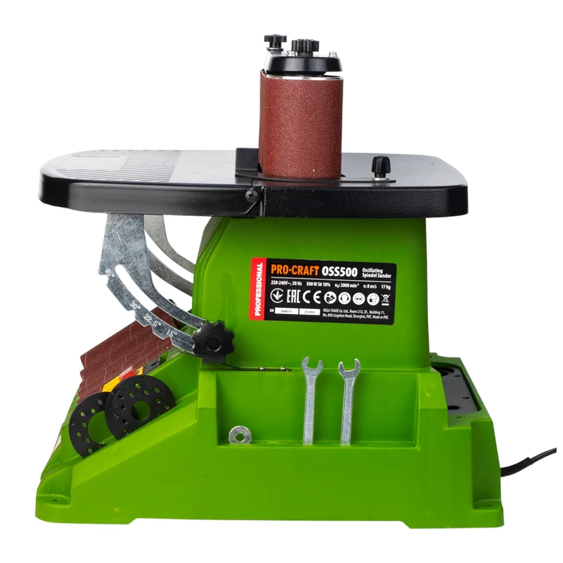 Procraft OSS500 Spindel- und Bandschleifmaschine 500 Watt 16 mm Hub + Zubehör