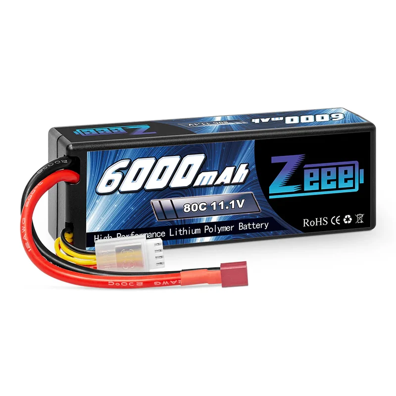 Zeee 3S Lipo-Akku 11,1V 6000mAh 80C Hardcase-Akku mit Deans-Anschluss