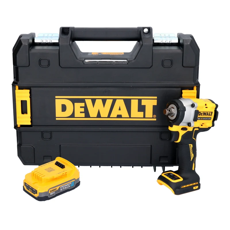 DeWalt DCF 921 NT Akku Schlagschrauber 18 V 400 Nm 1/2" Brushless + 1x Powerstack Akku 1,7 Ah + TSTAK - ohne Ladegerät