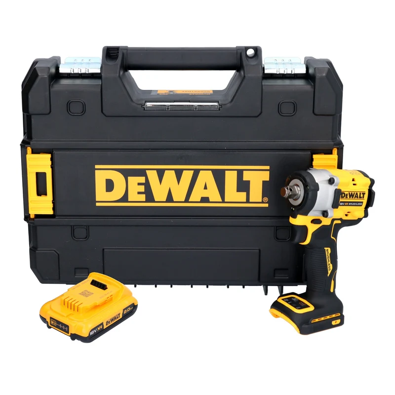 DeWalt DCF 921 NT Akku Schlagschrauber 18 V 400 Nm 1/2" Brushless + 1x Akku 2,0 Ah + TSTAK - ohne Ladegerät