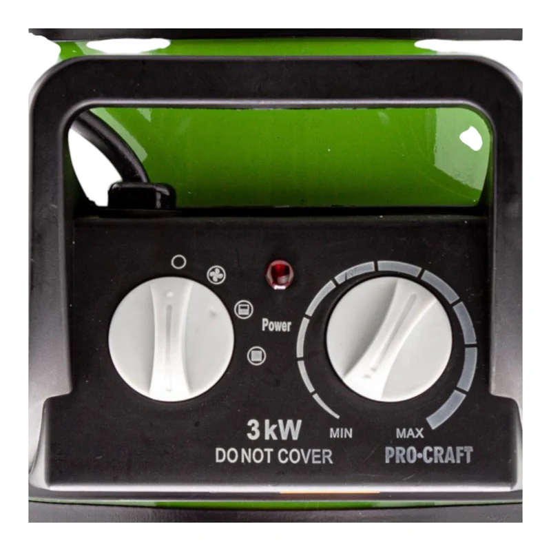 Procraft FP30 Elektro Heizlüfter Heizgerät Heizung 3 kW 3 Leistungsstufen 25/1500/3000 W für Werkstatt, Keller, Baustelle etc. inkl. Überhitzungsschutz