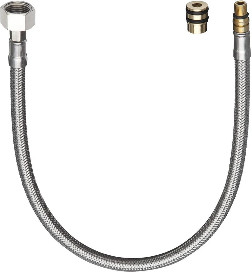 hansgrohe Anschlussschlauch 450 mm mit G 3/8 Gewinde – flexibler Steckanschluss