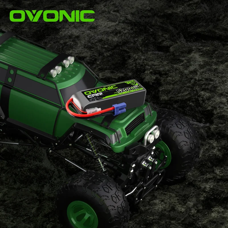 Ovoniv Car 4S 5200mAh Lipo Akku 130C 14,8V RC Lipo Akku mit EC5 Stecker (2 Stück)