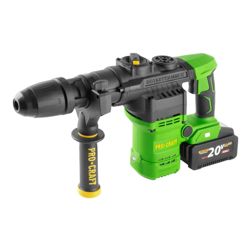 Procraft PHA50-1B-C Akku Bohrhammer 20 V 7 J SDS max Brushless + 1x Akku 8,0 Ah + Ladegerät + Koffer