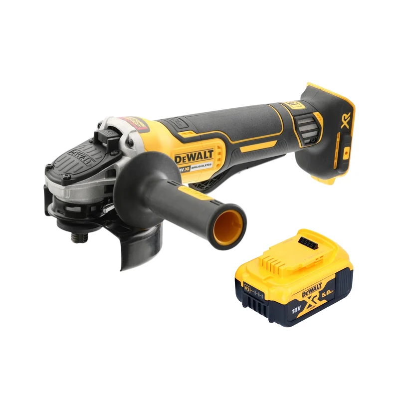 DeWalt DCG 406 N Akku Winkelschleifer 18 V 125 mm Brushless + 1x Akku 5,0 Ah - ohne Ladegerät