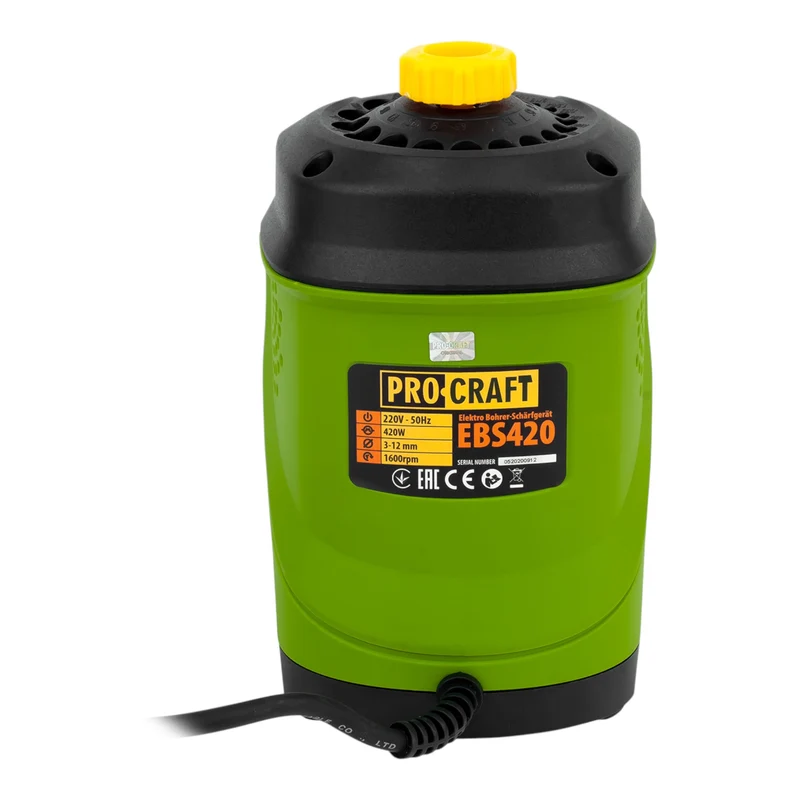 Procraft EBS420 Bohrer Schärfgerät 95 Watt 3 - 12 mm Bohrdurchmesser