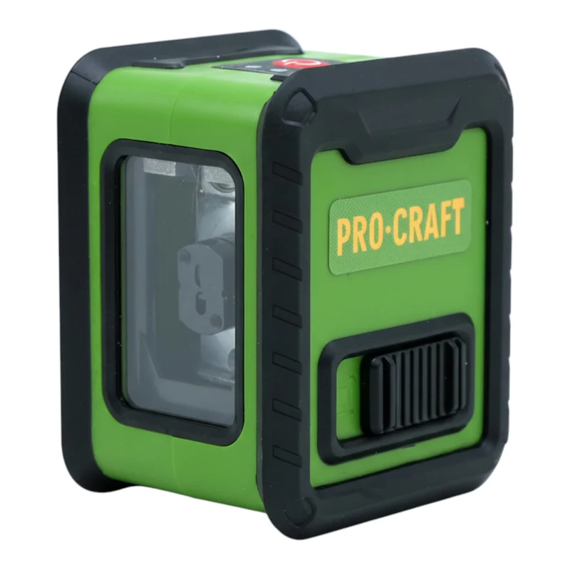 Procraft LE-2D Linien- / Kreuzlinienlaser 10 m grün selbstnivellierend inkl. 3x 1,5 V AAA Batterie