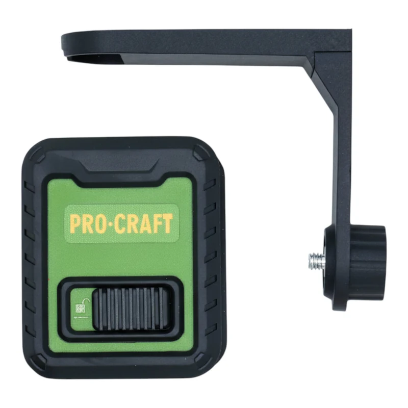 Procraft LE-2D Linien- / Kreuzlinienlaser 10 m grün selbstnivellierend inkl. 3x 1,5 V AAA Batterie