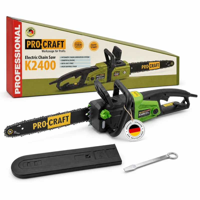 Procraft K2400 Kettensäge 2000 Watt 405 mm Schnittlänge