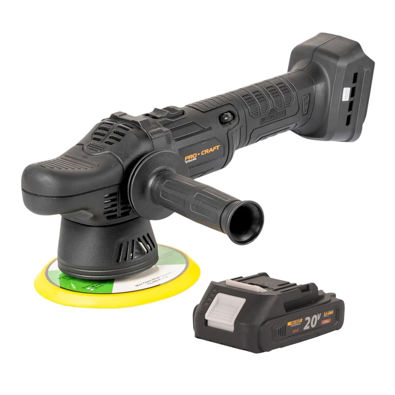 Procraft PM20bb Akku Poliermaschine 20 V 150 mm + 1x Akku 2,0 Ah - ohne Ladegerät